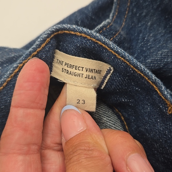 Madewell the perfect vintage straight Jeans with piping. Greenhaven wash - Picture 8 of 8